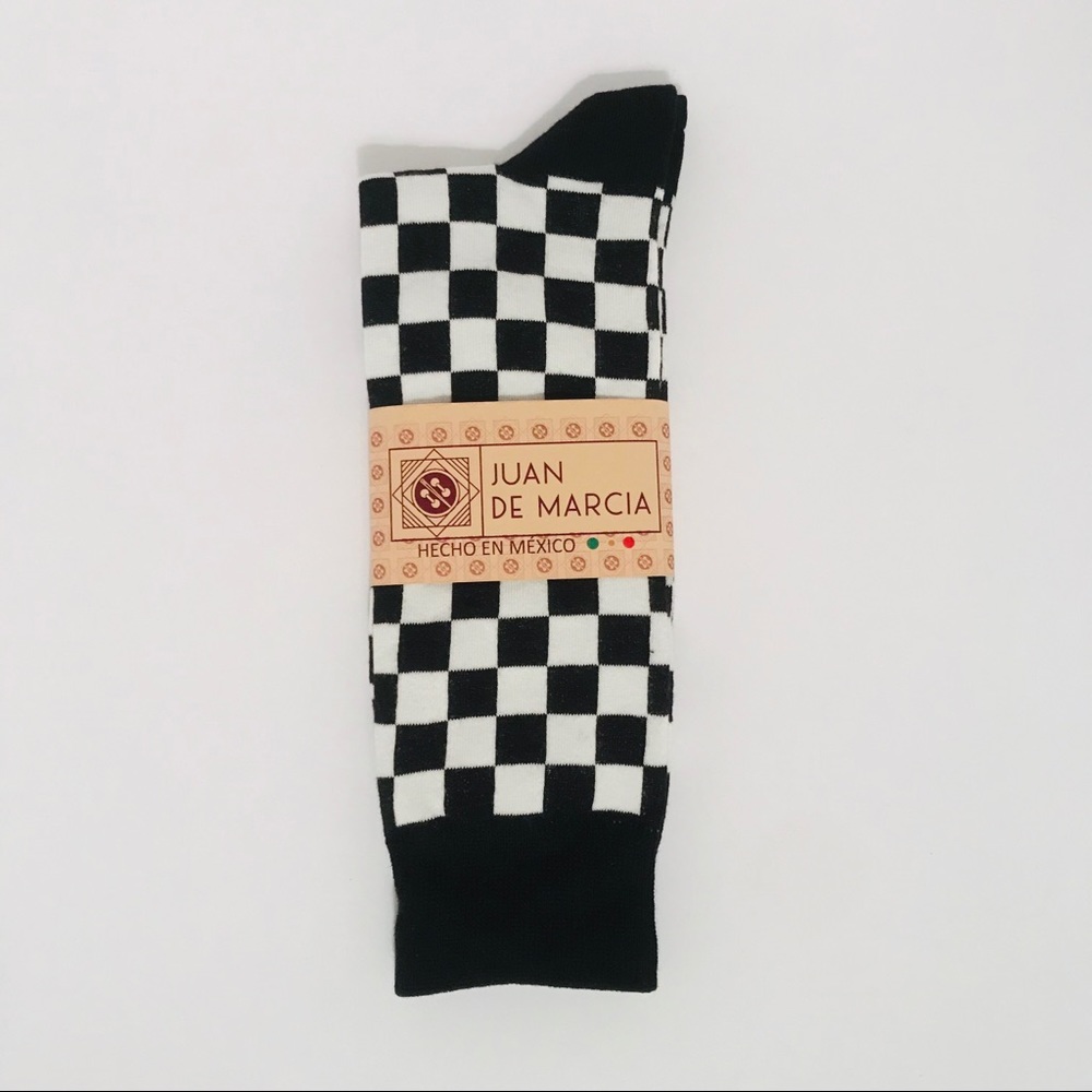 Black Checkered Socks